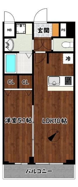 神戸市兵庫区駅南通マンション 間取り図画像