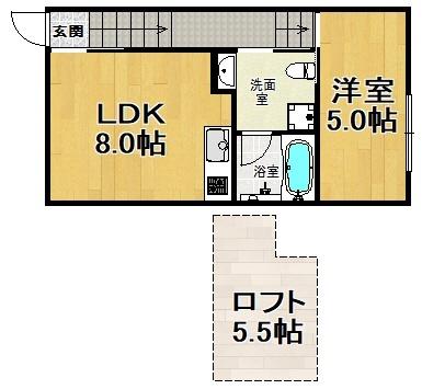 神戸市兵庫区下三条町アパート 間取り図画像