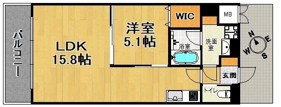 神戸市長田区五番町マンション 間取り図画像