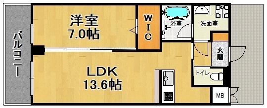 神戸市長田区五番町マンション 間取り図画像