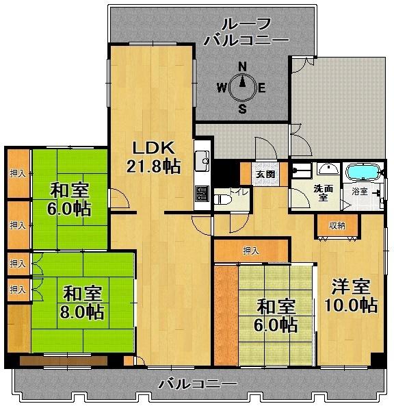 神戸市兵庫区上沢通マンション 間取り図画像