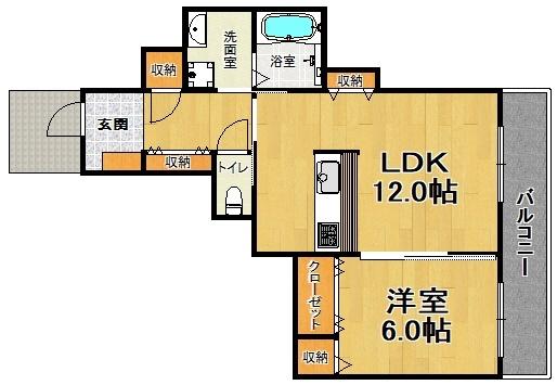 神戸市兵庫区上三条町マンション 間取り図画像
