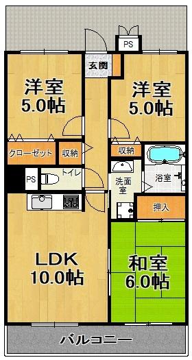 神戸市兵庫区駅南通マンション 間取り図画像