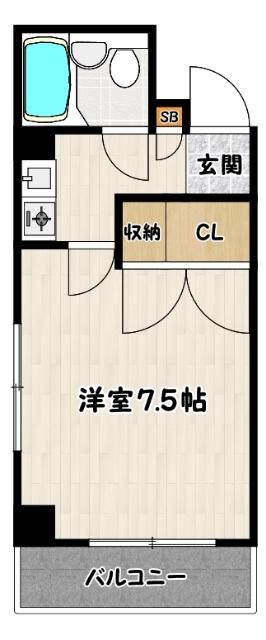 神戸市兵庫区湊町マンション 間取り図画像