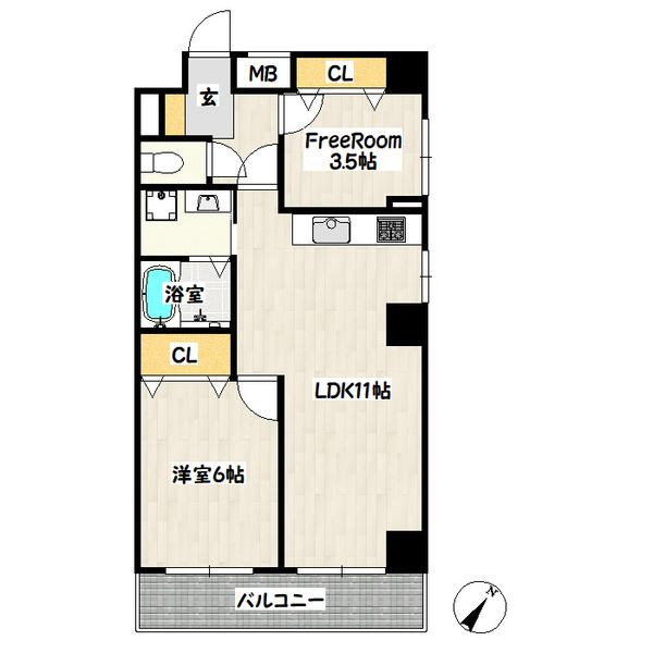 ライオンズマンション神戸元町第弐 間取り図画像