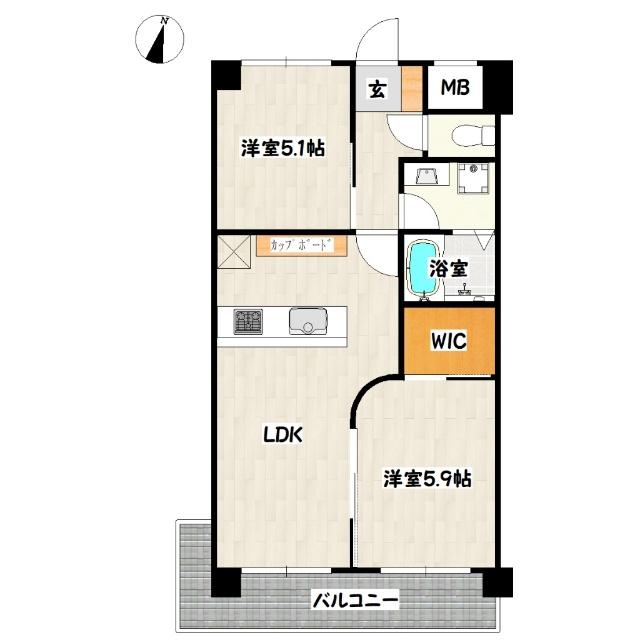 グランドプラザ御崎公園 間取り図画像