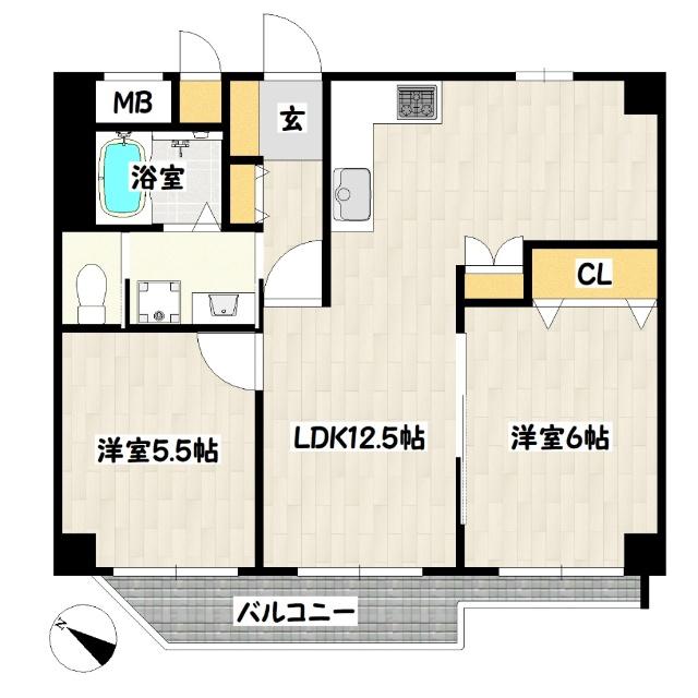 シャトラン兵庫 間取り図画像