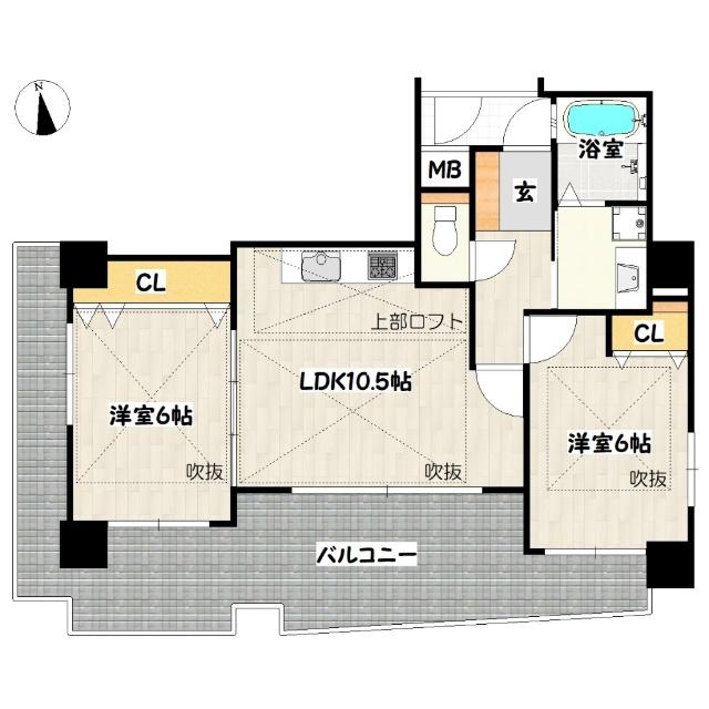 ワコーレハーバーコート神戸 間取り図画像