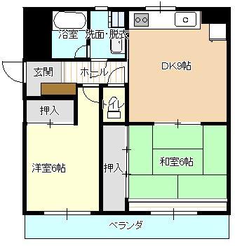 ラインビルド土方（303） 間取り図画像