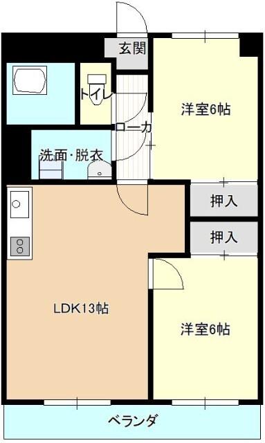 サングリーンハイツ（204） 間取り図画像