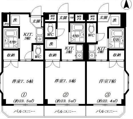 真ん中の間取り