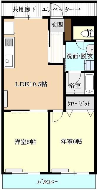 キャッスルトモミ（205） 間取り図画像