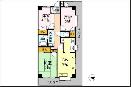 サニーハイツ村野（201） 間取り図画像