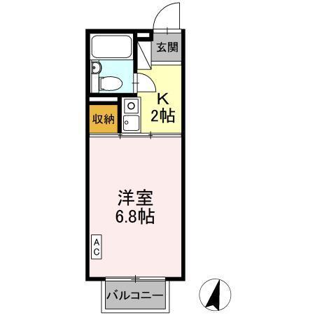 カピースハイツA棟（206） 間取り図画像