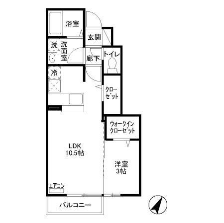プリームス　Ｃ棟（C102） 間取り図画像