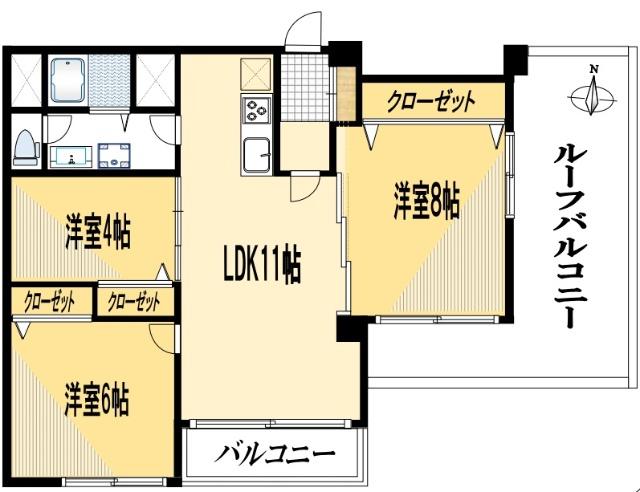 北千束スカイマンション 間取り図画像