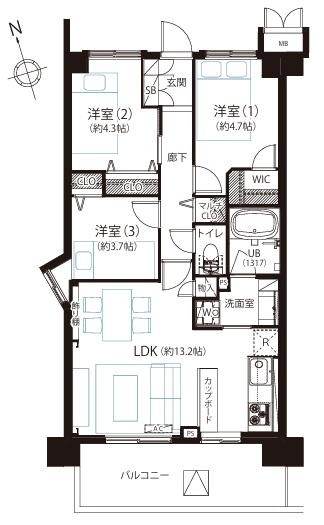 エンゼルピュア大森 間取り図画像