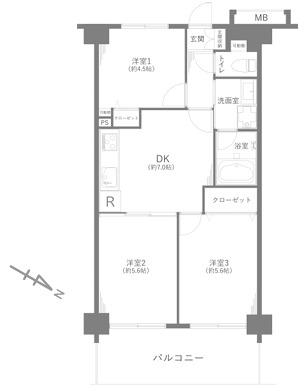 グランイーグル大森南Ⅱ 間取り図画像