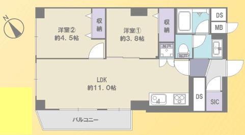 ニックハイム京浜蒲田第二 間取り図画像