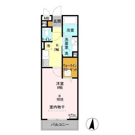 ヴィルクレール　Ⅱ（107） 間取り図画像