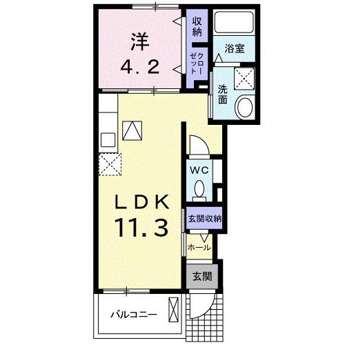 グラース・アビタシオンⅢ（102） 間取り図画像