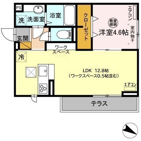 AXIS南流山（105） 間取り図画像