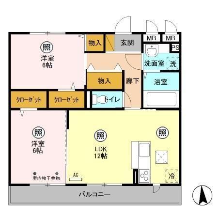 ルミエール中央（102） 間取り図画像
