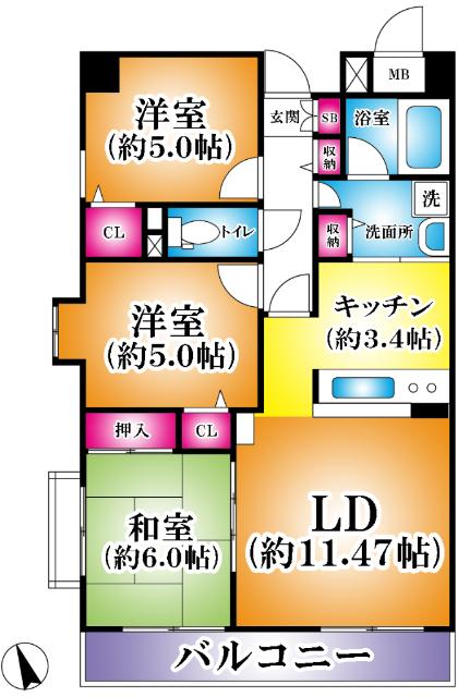プラチド（102） 間取り図画像