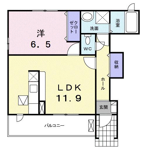 アムールＣ（101） 間取り図画像