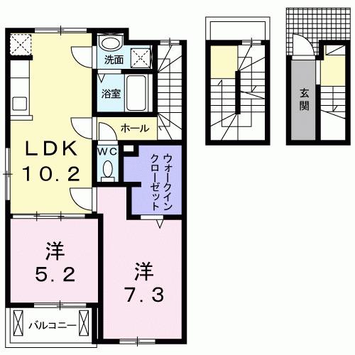 メゾン　アンソレイユ（303） 間取り図画像
