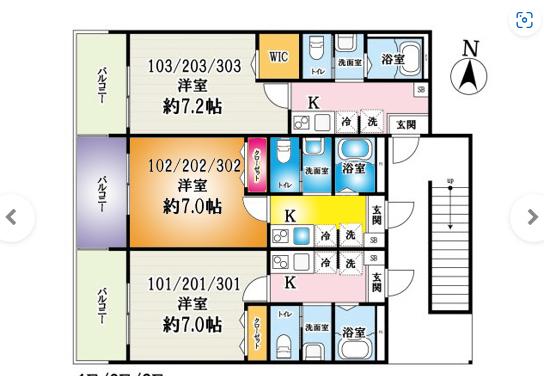 サンフレッシュ吉川（202） 間取り図画像