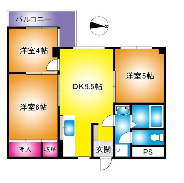 グリーンビュー（305） 間取り図画像