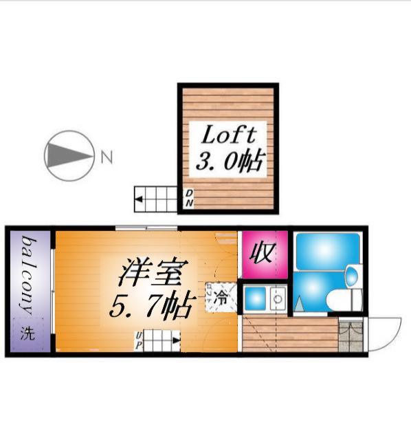 ゼフィランサス吉川（205） 間取り図画像