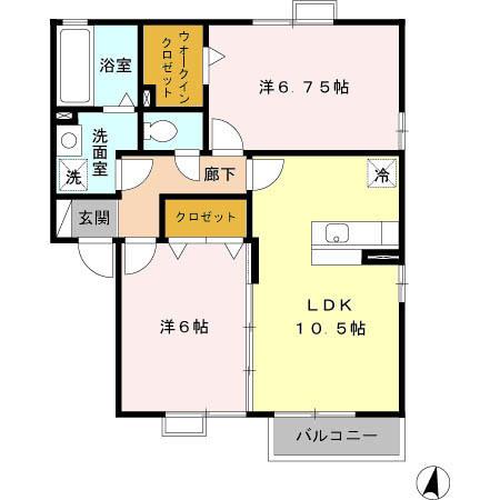 サニーハウス　Ａ（202） 間取り図画像