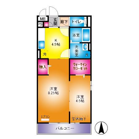 プランドール幸房　弐番館（301） 間取り図画像