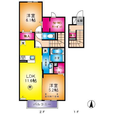 ハーモニーテラス（203） 間取り図画像