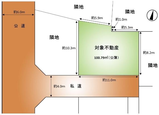 吉川市　中曽根１丁目　売地 区画図