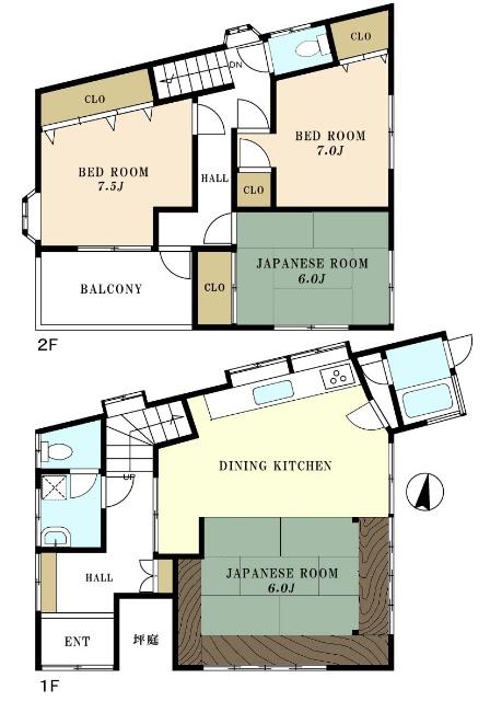 練馬区　大泉学園町６丁目　中古戸建 間取り図画像