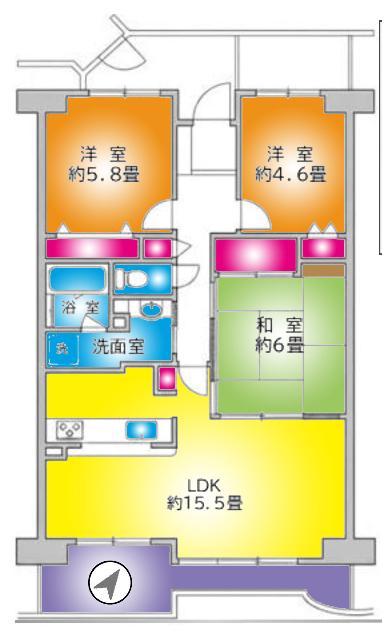 パークフィールドみさと三街区1号館 間取り図画像