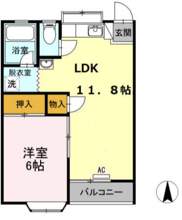 ルミナスⅠ　1号棟（102） 間取り図画像