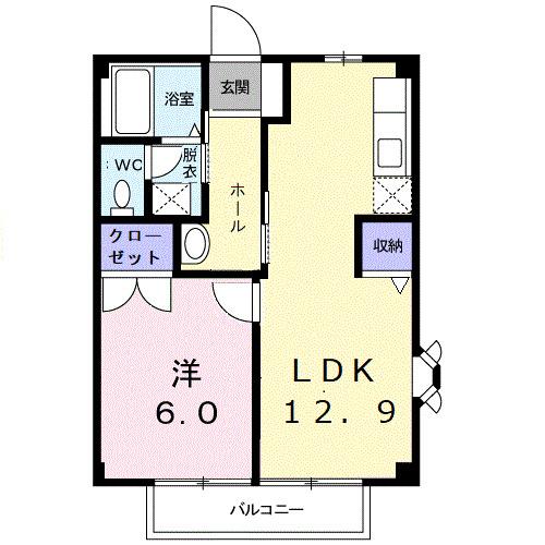 シャルム中野Ｃ（201） 間取り図画像