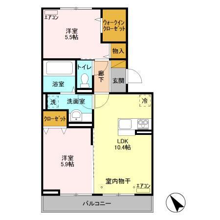 フェアマンドヴィラ（302） 間取り図画像