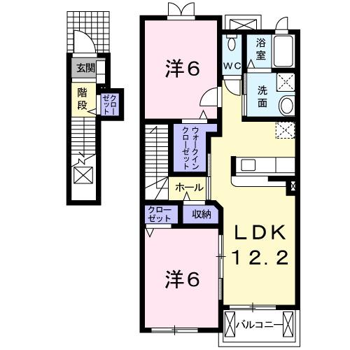 ラ　ポワールⅡ（202） 間取り図画像