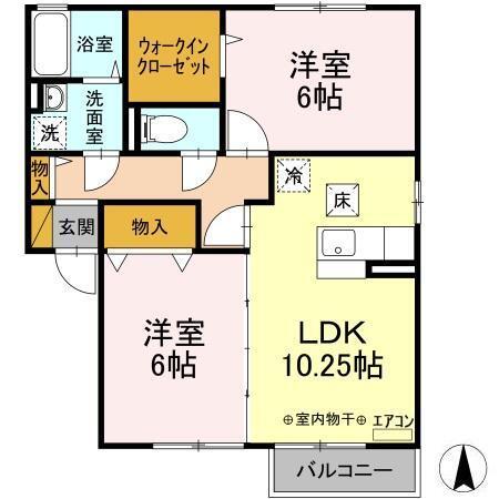クレストパーク　Ａ（101） 間取り図画像