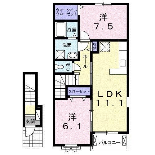リズィエールⅡ（204） 間取り図画像