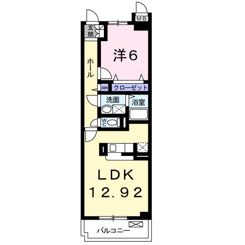 ジェルメＢ（206） 間取り図画像