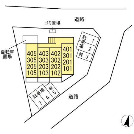 プレシア（301） 駐車場