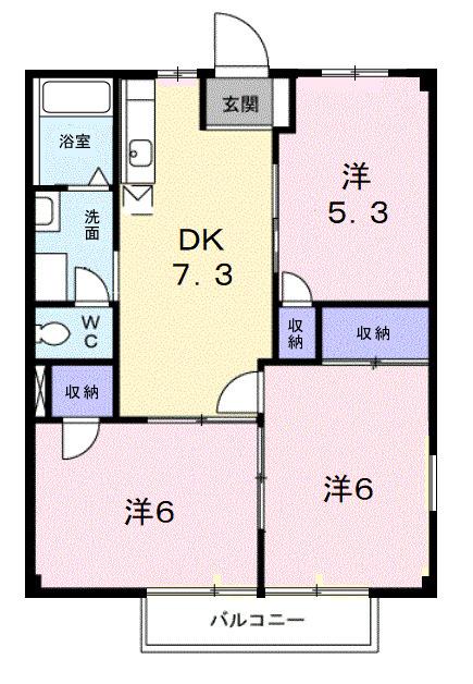 ニューシティ嶋根Ａ（101） 間取り図画像