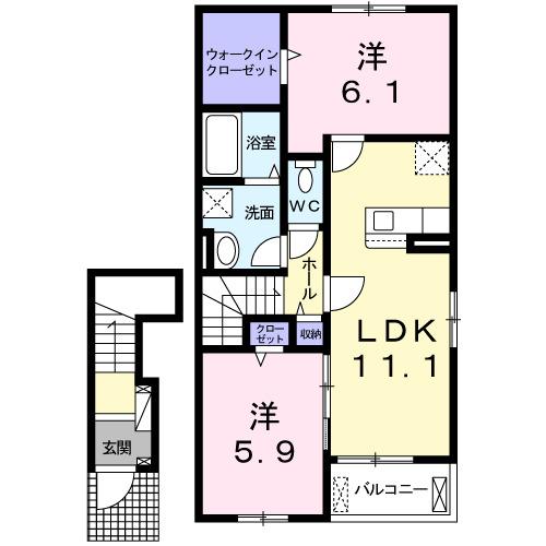 アムール・メゾン（205） 間取り図画像