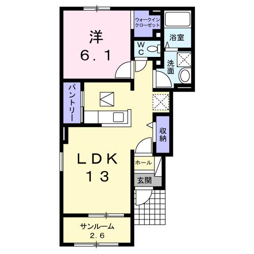 カリーノ　Ｅ（101） 間取り図画像